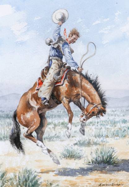 Appraisal: After Edward Borein Bucking Horse Facing Right signed 'Edward Borein'