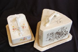 Appraisal: TWO VIC CHEESE DISHES AND COVERS