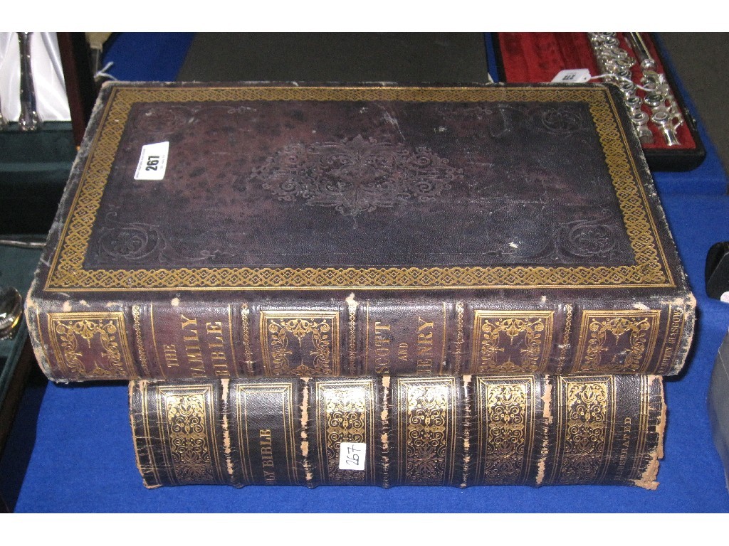 Appraisal: Lot comprising two family Bibles