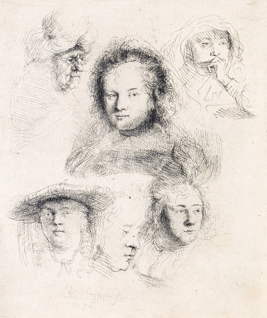 Appraisal: REMBRANDT VAN RIJN Studies of the Heads of Saskia and