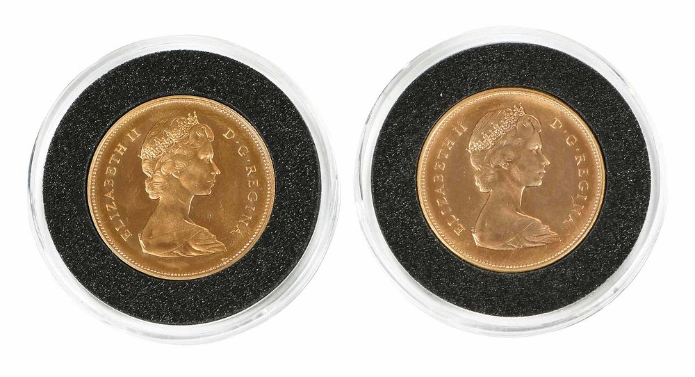 Appraisal: Two Canadian Proof Gold Coins over half ounce gold each