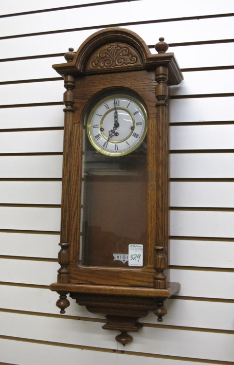 Appraisal: HOWARD MILLER WALL CLOCK model - spring wound time chime