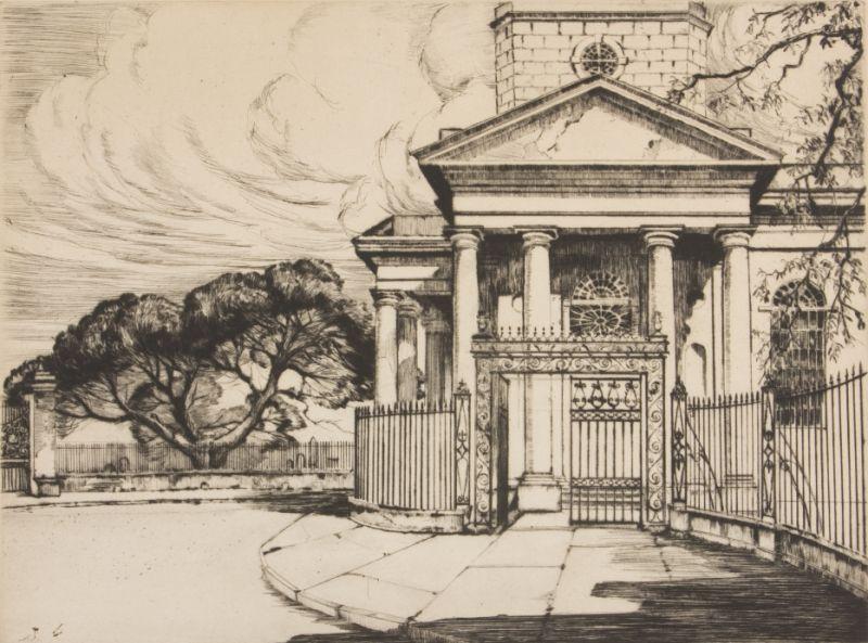 Appraisal: Alfred Hutty SC - Old St Philip's etching and drypoint