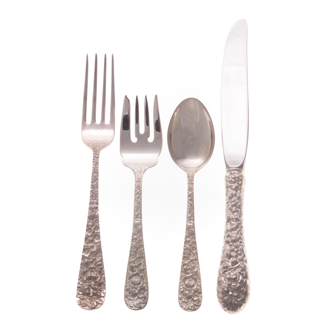 Appraisal: Stieff Rose sterling flatware service for comprising knives in L