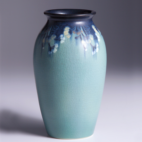 Appraisal: ROOKWOOD Vellum ovoid vase painted by Kate van Horn with