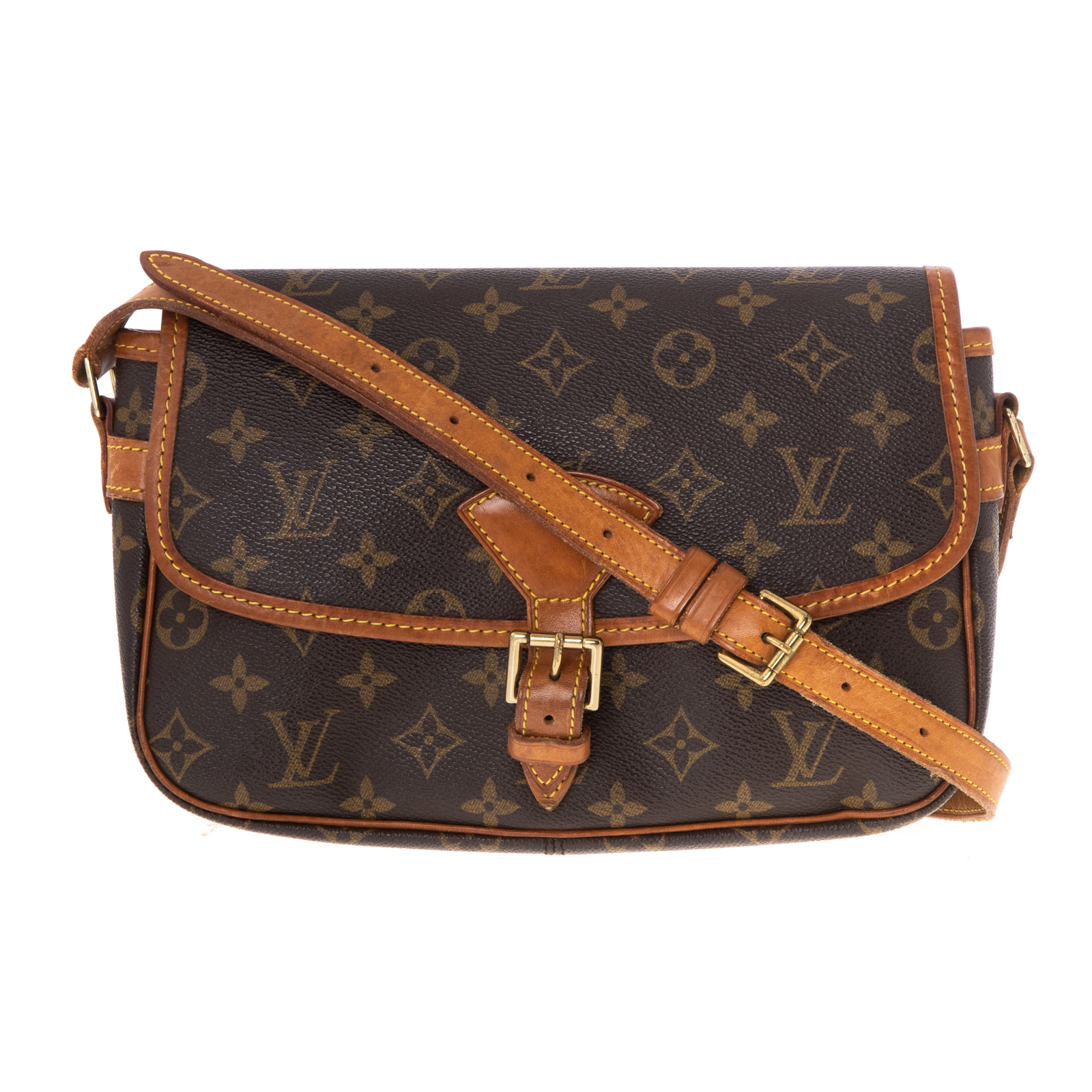 Appraisal: A LOUIS VUITTON MONOGRAM SOLOGNE A brown and tan Monogram