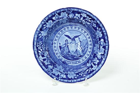 Appraisal: HISTORICAL BLUE STAFFORDSHIRE SOUP PLATE England nd quarter- th century