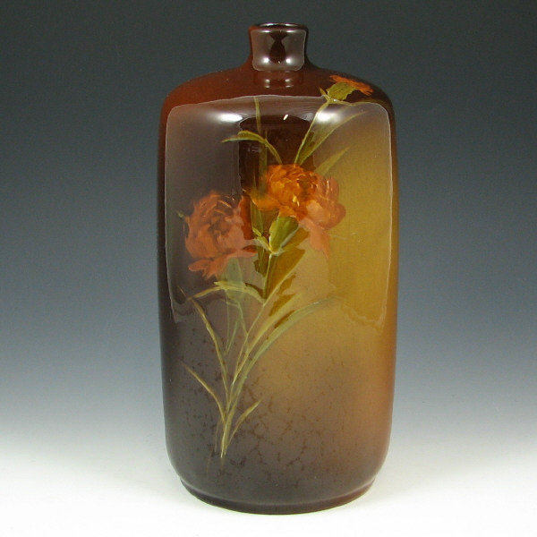 Appraisal: Owens Utopian Floral Standard Glaze Vase Owens Utopian standard glaze