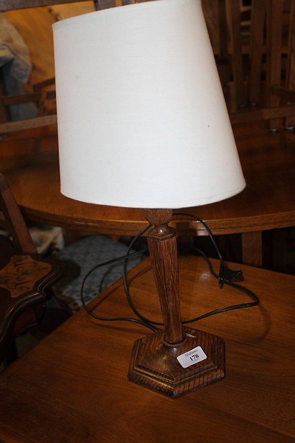 Appraisal: A HEAL'S COTSWOLD STYLE TABLE LAMP on hexagonal base approximately