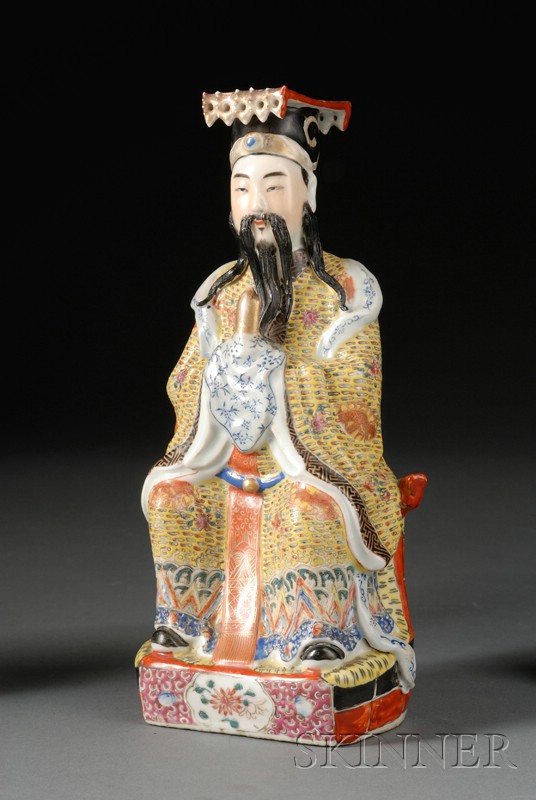 Appraisal: Porcelain Figure China late th early th century seated figure