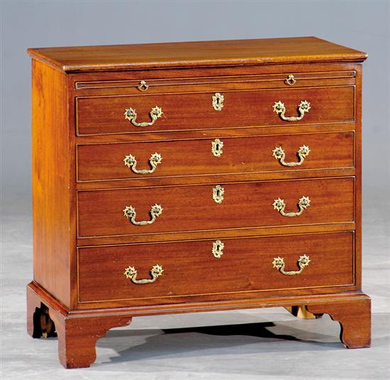 Appraisal: Georgian style mahogany bachelor's chest circa rectangular form with brushing