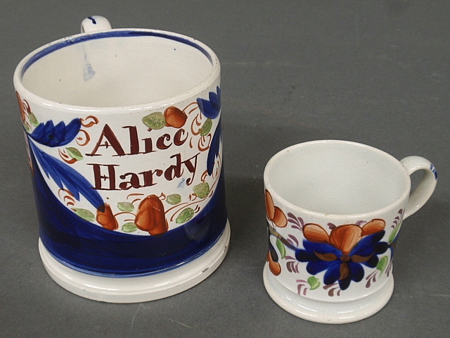 Appraisal: - Gaudy Welsh mug Alice Hardy h and a Gaudy