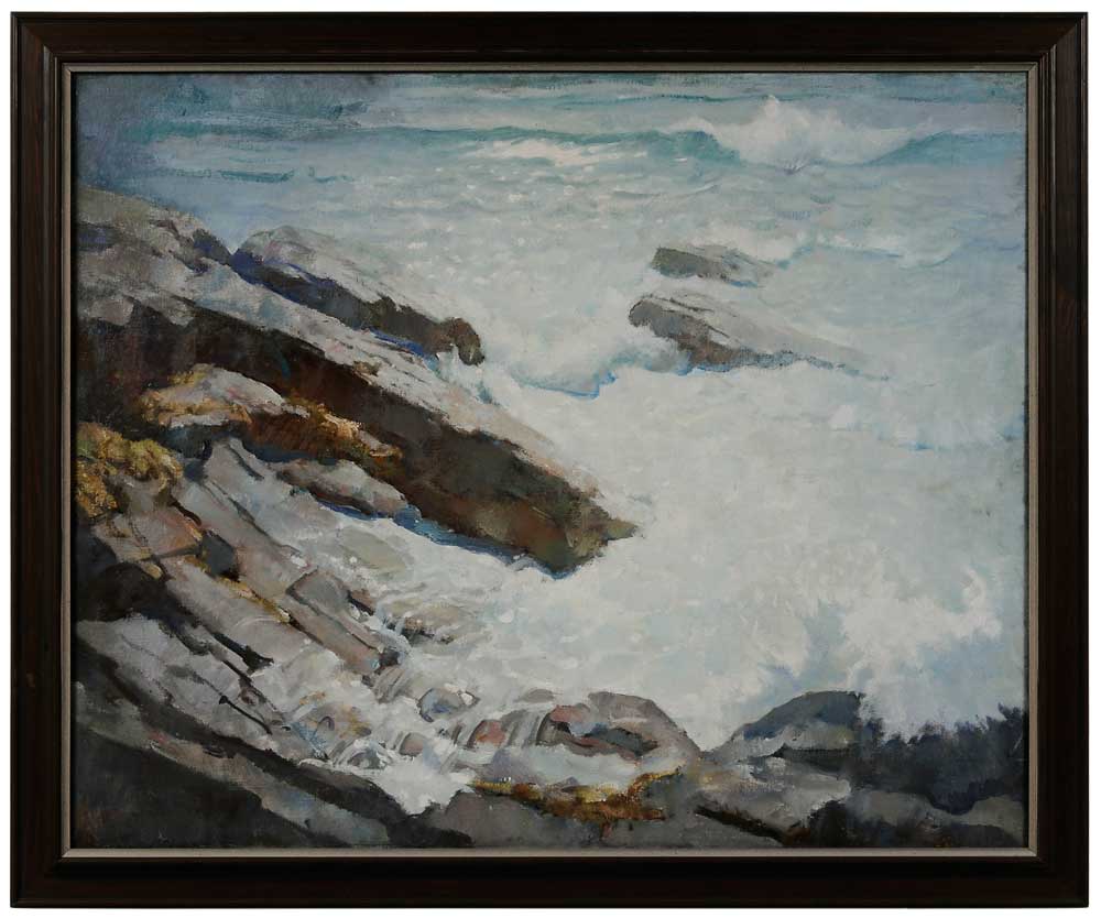 Appraisal: Newell Convers Wyeth Pennsylvania Maine - Maine Seascape unsigned oil