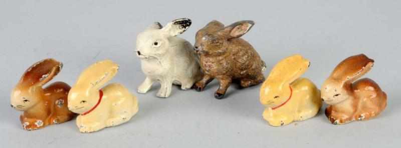 Appraisal: Lot of Cast Rabbits Description Includes four cast iron Wilton