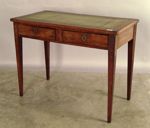 Appraisal: English mahogany two drawer desk early th c h w