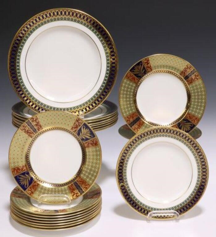 Appraisal: ROYAL CROWN DERBY VERONESE PORCELAIN PLATES lot of Royal Crown