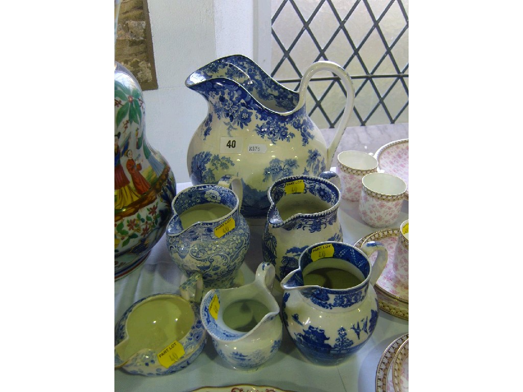 Appraisal: A large late th century Mintons Genevese pattern blue and