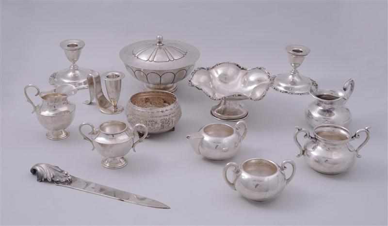 Appraisal: MEXICAN SMALL SILVER TABLE ARTICLES Comprising a footed bowl and