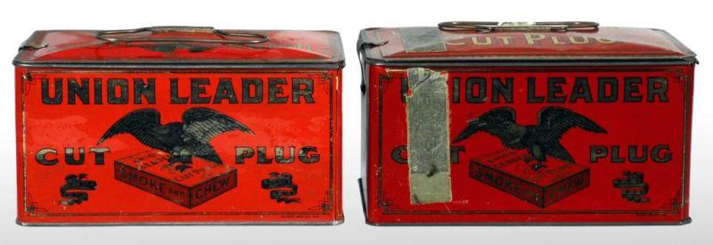 Appraisal: Lot of Union Leader Lunch Box Tins Description Solid color