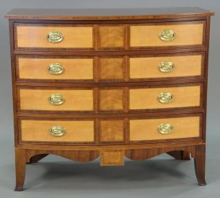 Appraisal: Baker Williamsburg Federal style bow front chest ht wd dp