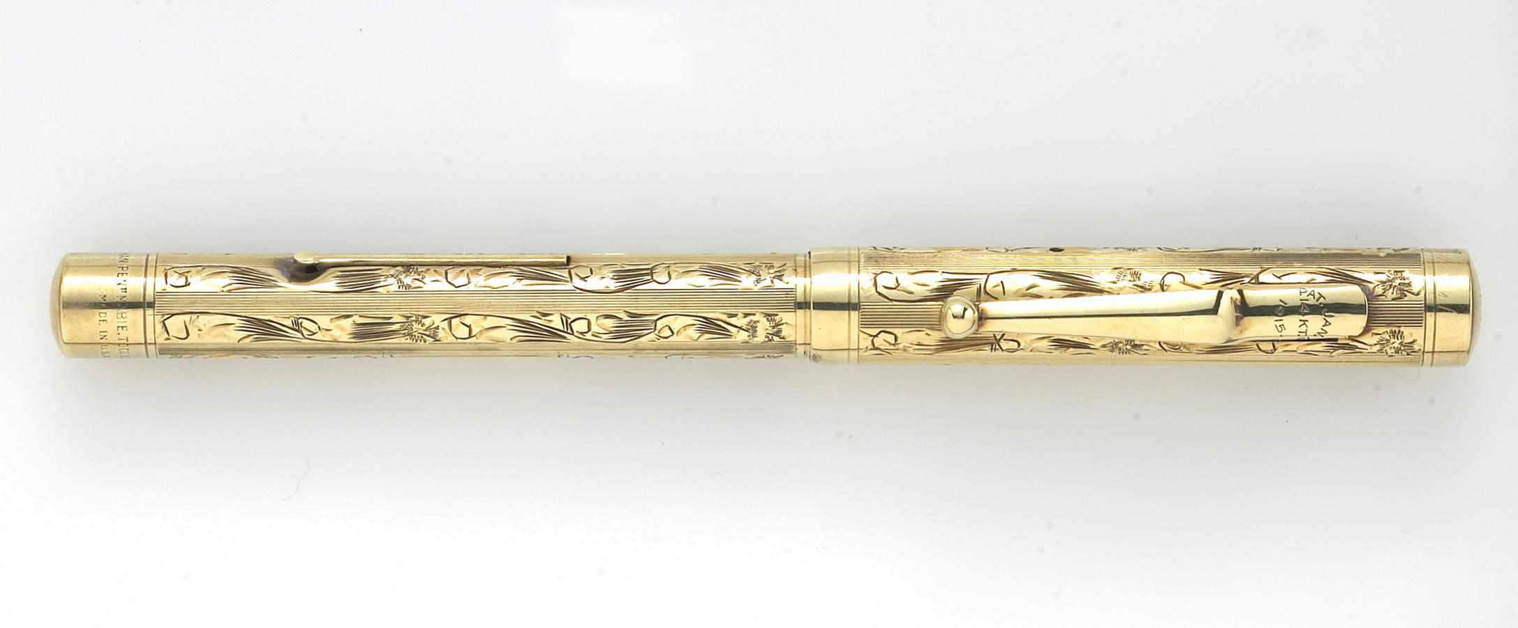 Appraisal: SWAN Gold Fountain Pen Kt solid gold lever filler in