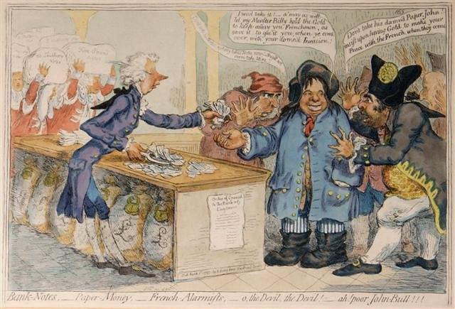 Appraisal: AFTER JAMES GILLRAY - 'Bank notes - Paper money -