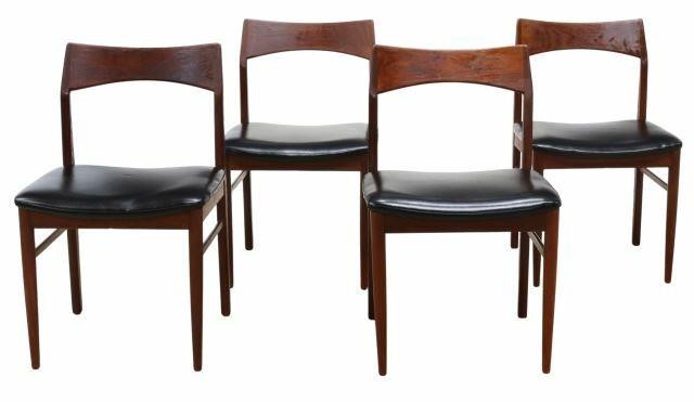 Appraisal: lot of Danish mid-century modern teak dining chairs attributed to