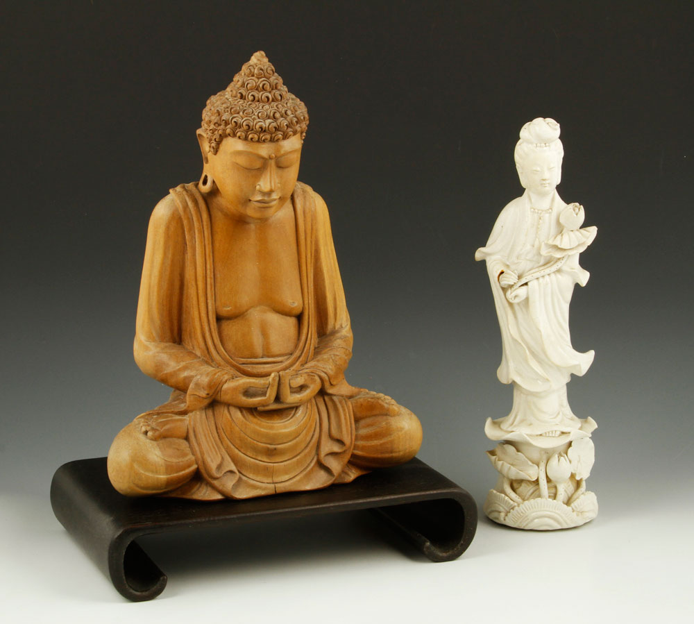 Appraisal: - Two Chinese Figures Two Chinese figures to include Blanc