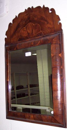 Appraisal: A rectangular walnut wall mirror of William and Mary design