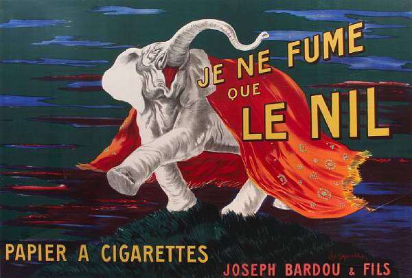 Appraisal: Leonetto Cappiello Italian - Je ne fume que le nil