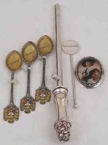 Appraisal: Three parcel gilt silver ''Arcadia'' P O Company teaspoons with