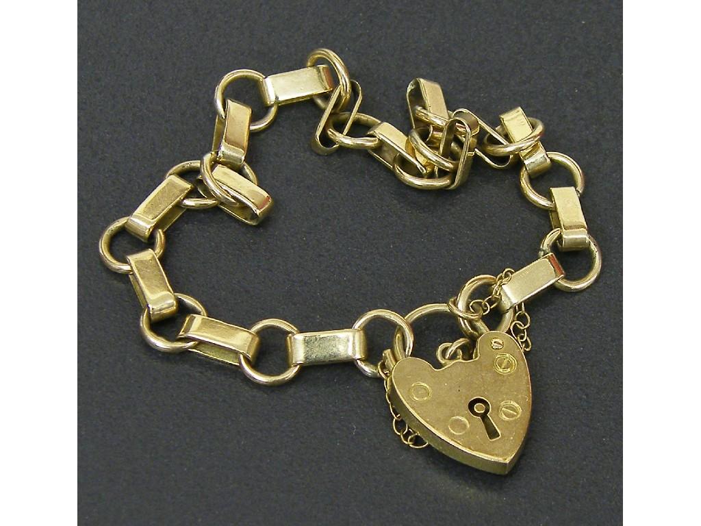 Appraisal: ct bracelet with a padlock clasp gm