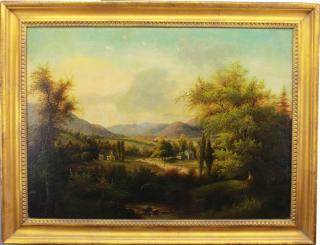 Appraisal: Early th C Hudson River School Rural Landscape Early th