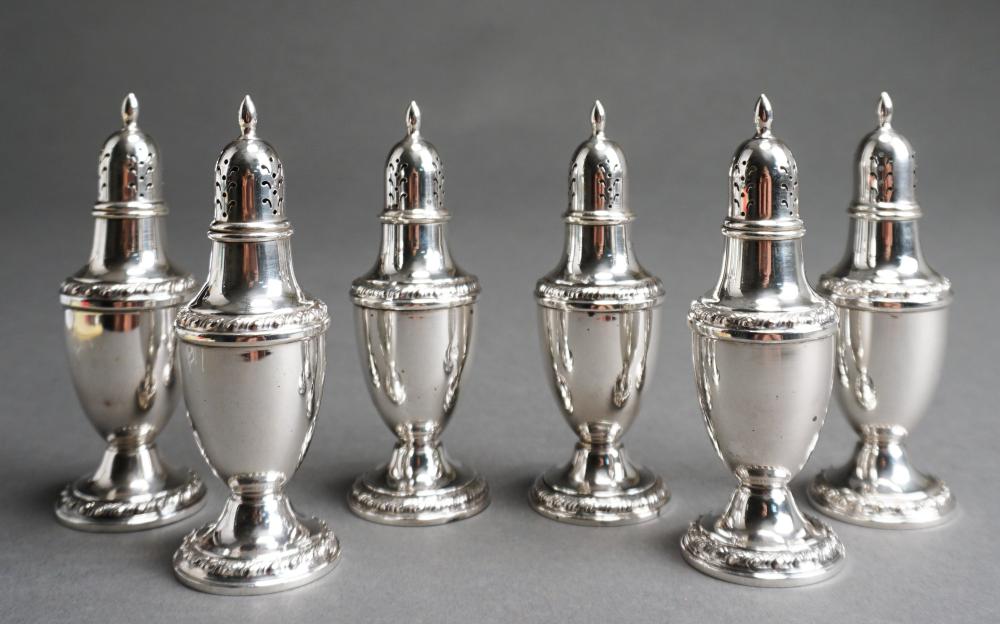 Appraisal: Set of Six Rogers Weighted Sterling Silver Shakers