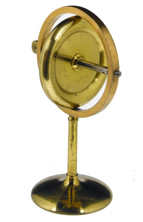 Appraisal: AN ENGLISH BRASS DEMONSTRATION GYROSCOPE with hardened steel bearings engraved