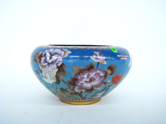 Appraisal: Chinese Cloisonne Bowl approximately '' high and '' diameter floral