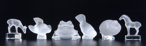 Appraisal: LALIQUE Six modern figures of animals and birds 's All