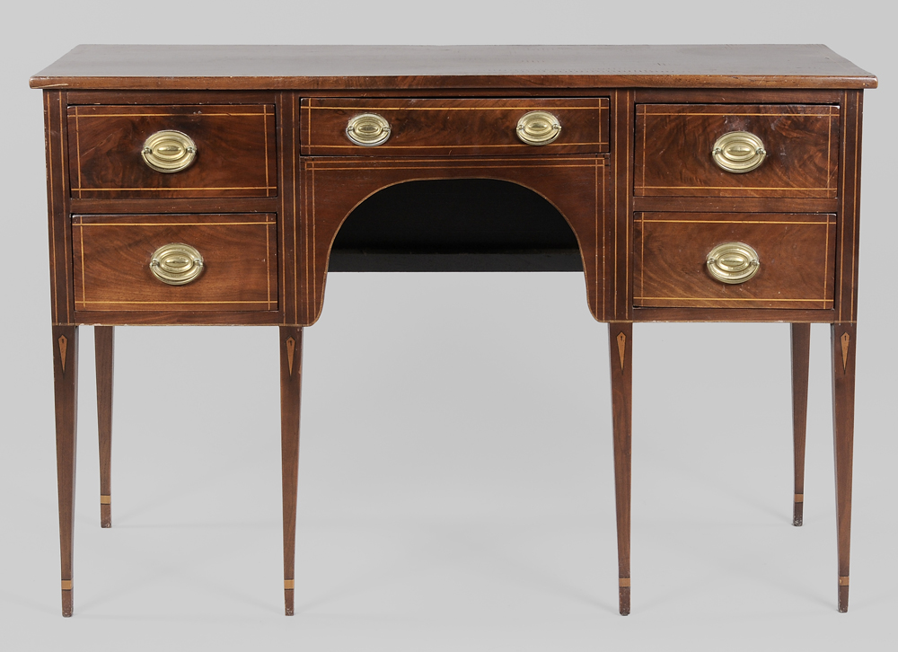 Appraisal: Federal Style Inlaid Walnut Sideboard American th century diminutive scale