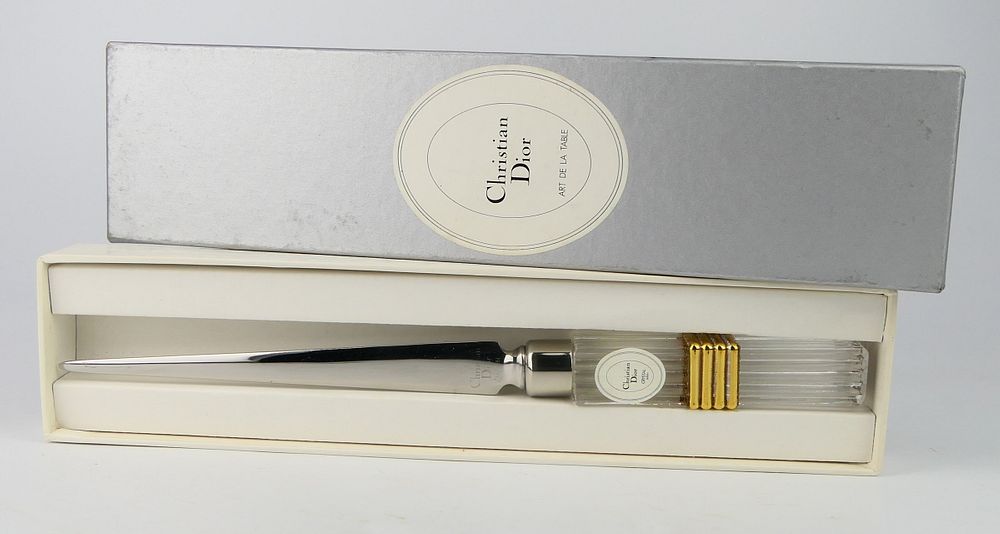 Appraisal: CHRISTIAN DIOR LETTER OPENER NEW IN BOX Measures long never