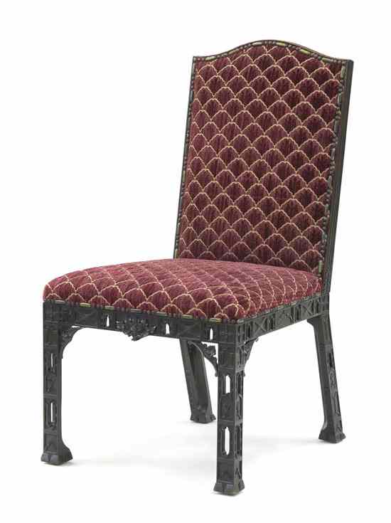 Appraisal: A Chinese Chippendale Style Mahogany Side Chair having a reeded