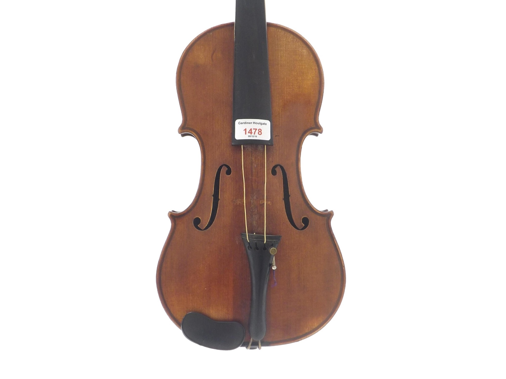 Appraisal: French violin probably by and labelled Fait par G Apparut