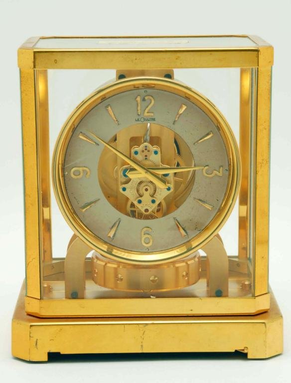 Appraisal: LeCoultre Cie Atmos clock Brass and glass case Marked LeCoultre