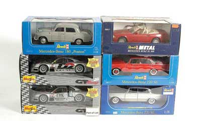 Appraisal: Revell Maisto th scale Mercedes vehicles including Revell Mercedes Ponton