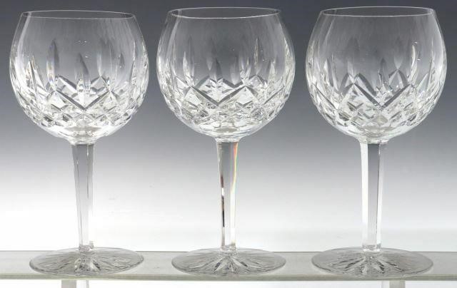 Appraisal: lot of Waterford cut crystal oversized wine stems in the