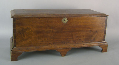 Appraisal: Pennsylvania walnut diminutive blanket chest late th c h w