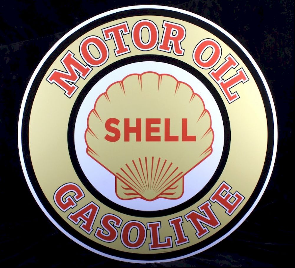 Appraisal: Shell Motor Oil Gasoline Advertising Sign Featured in this lot