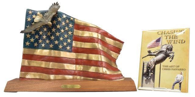 Appraisal: Painted bronze sculpture America's Pride Chris Navarro Wyoming b dated