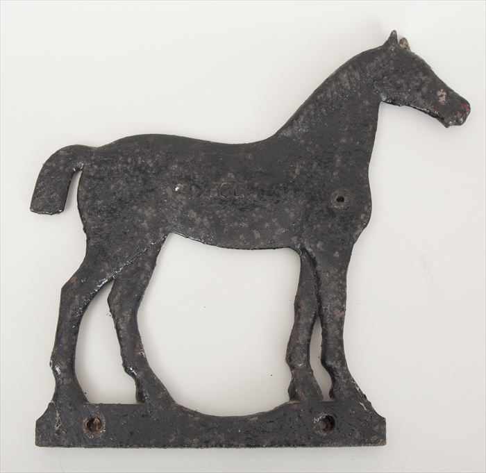 Appraisal: PAIR OF HORSE SCRAPPER APPLIQUES ft in x ft in