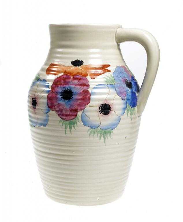 Appraisal: CLARICE CLIFF AN A J WILKINSON ANEMONE LOTUS JUG with