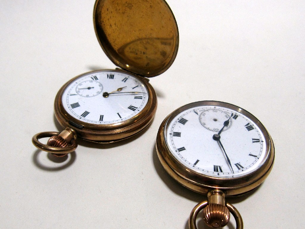 Appraisal: Two rolled gold pocket watches